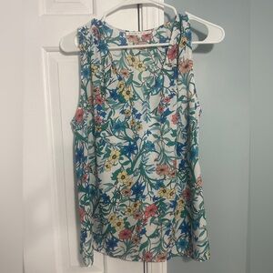 Violet & Claire Multicolor Floral Tank Top